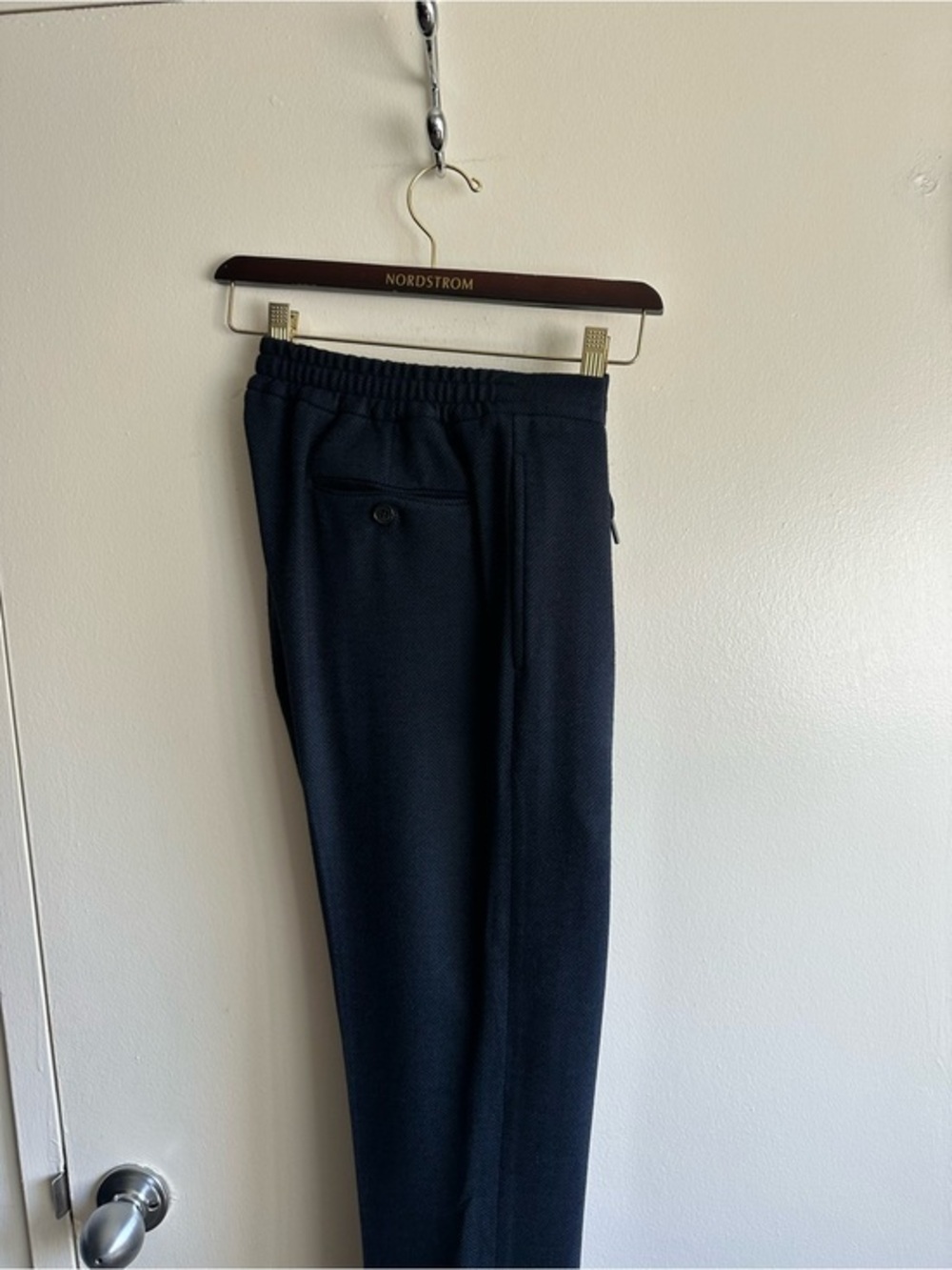 Ralph Lauren Purple Label Wool Pleated Dress Jogger Navy US 34